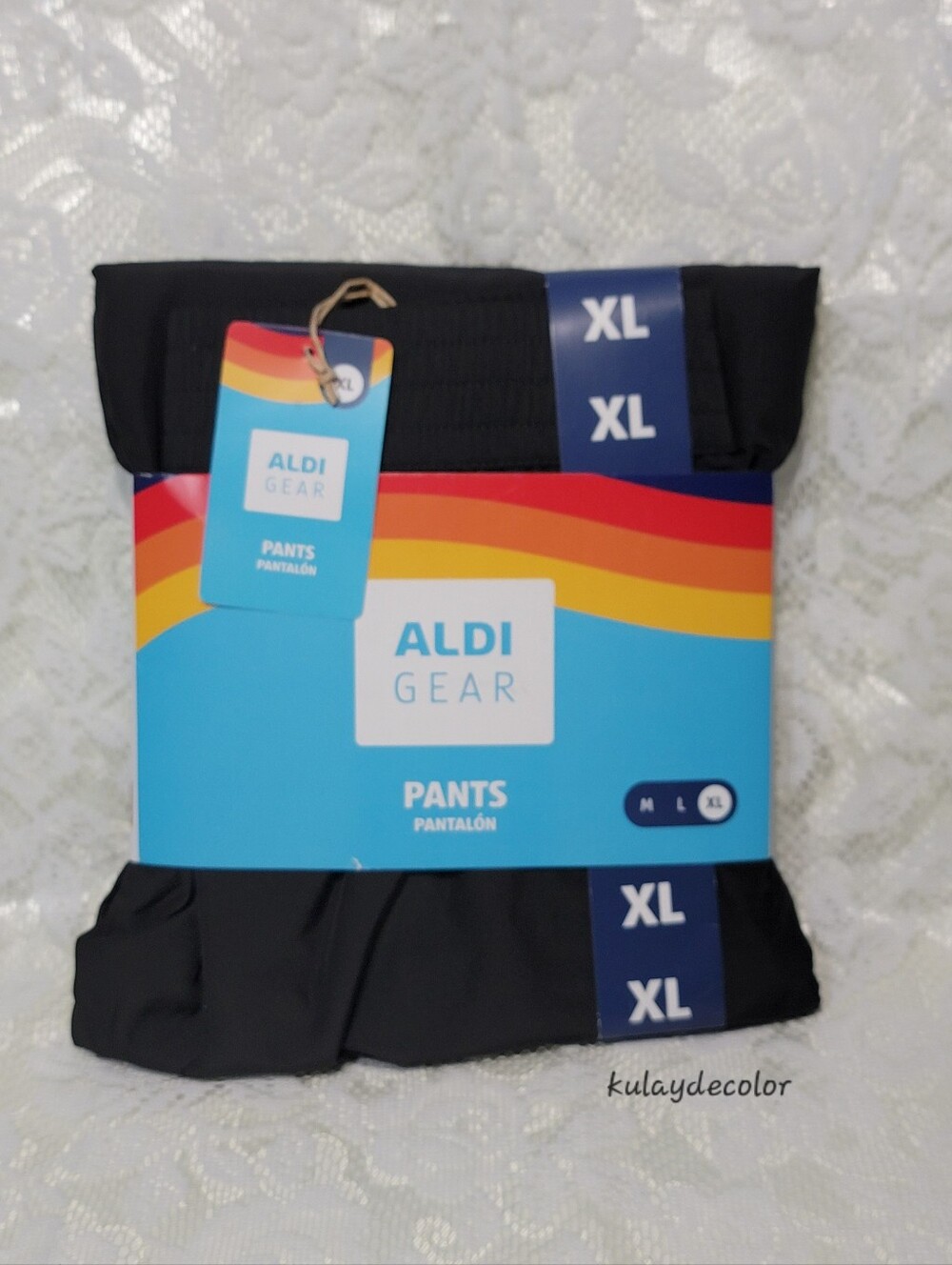 ALDI GEAR XL Black Jogger Pants Elastic Waistband Athletic Lounge Sweatpants NWT